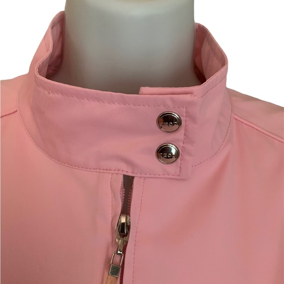 Vintage NOS Izod Ladies Bubble Gum Pink Golf Full Zip Jacket Size large #1072 - Picture 4 of 5